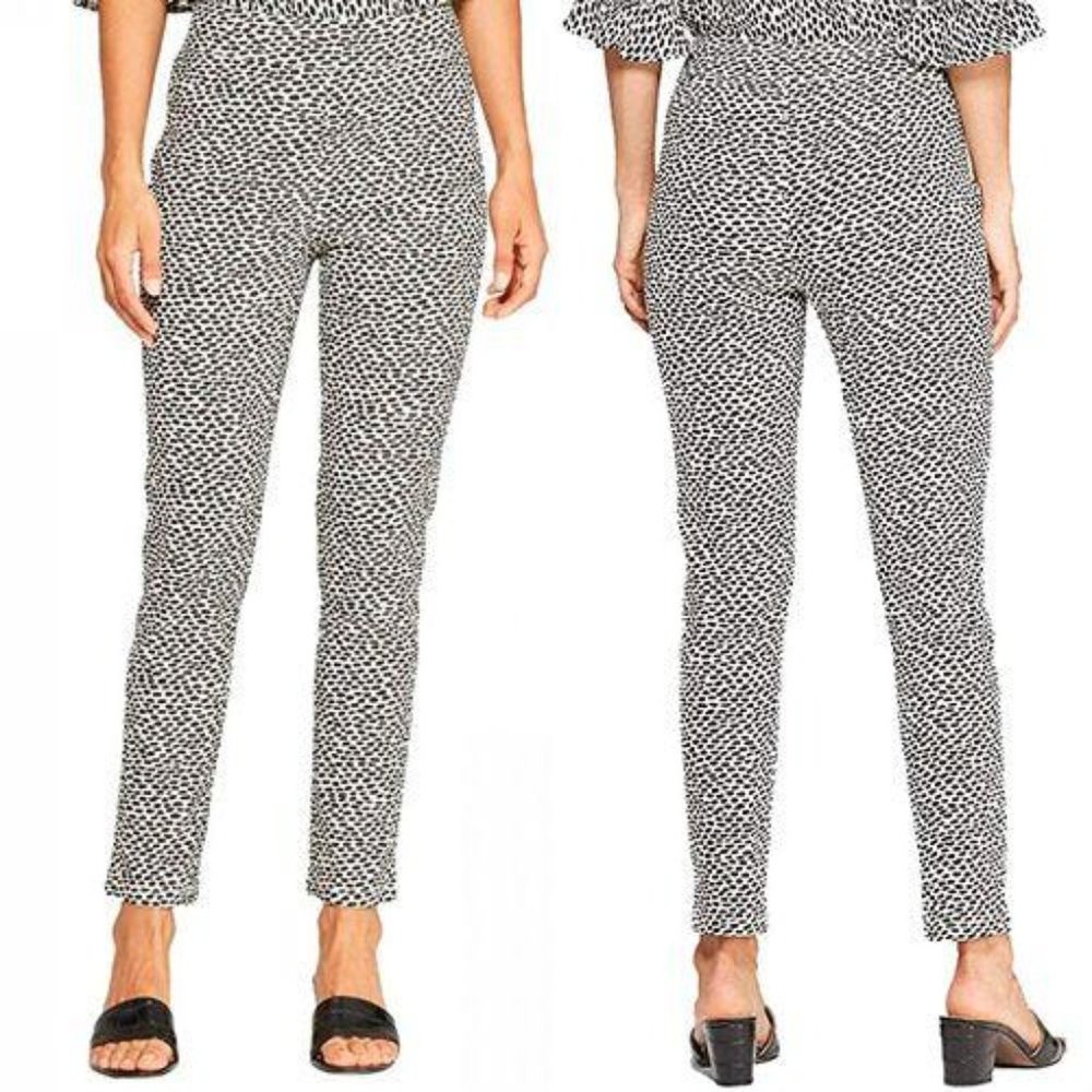 WHO WHAT WHERE Animal Print High-Rise Ankle Length Skinny Cropped‎ Sz 4